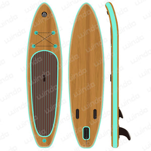 Stock Wood Print Inflatable Paddle Board