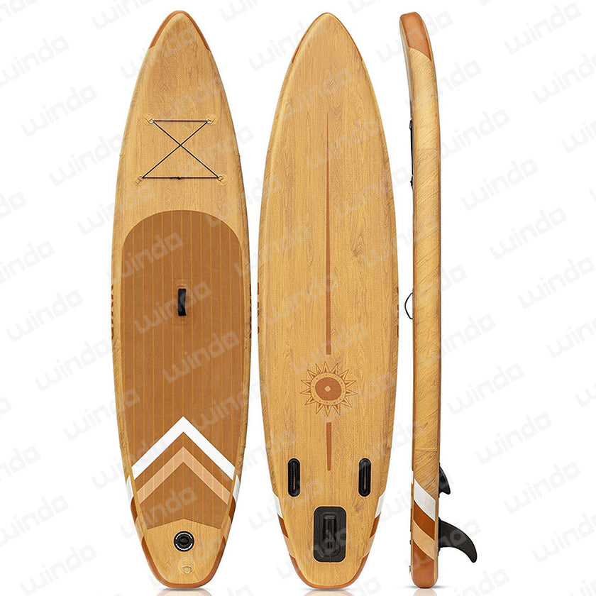 Stock Wood Print Inflatable Paddle Board