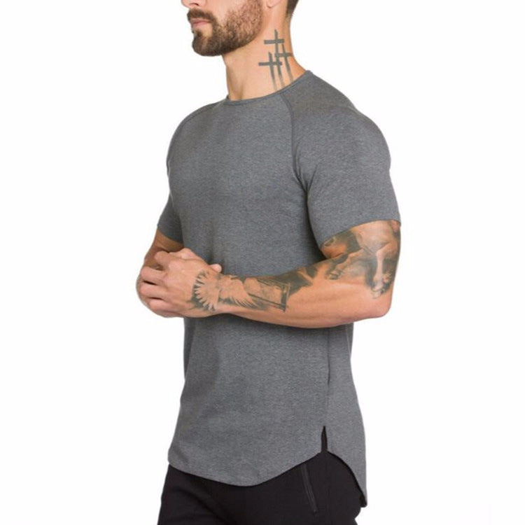 Men's Fitness Gym Cotton Workout Shirts - Custom Blank Sports Tee