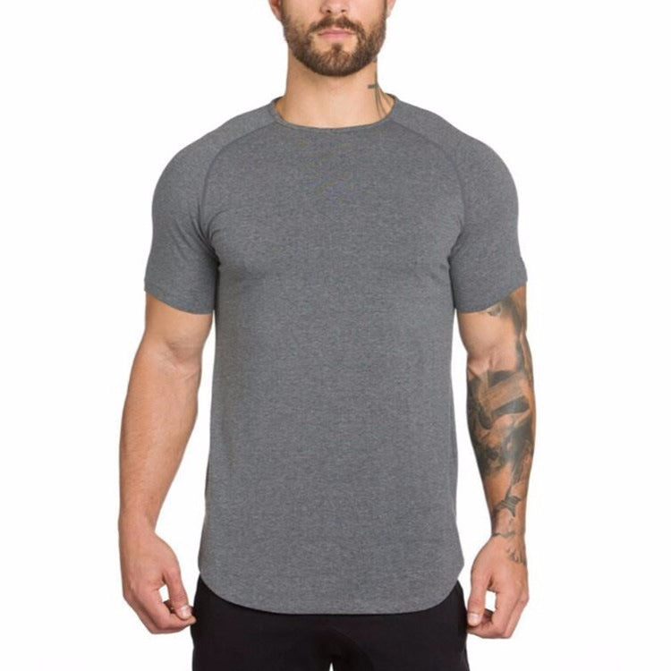 Men's Fitness Gym Cotton Workout Shirts - Custom Blank Sports Tee