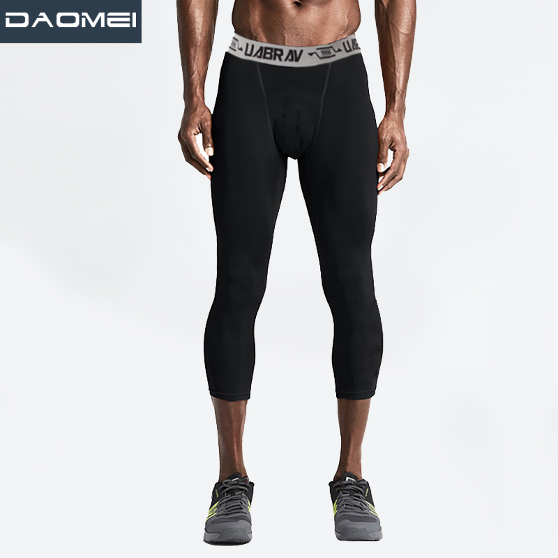 Compression Men's Leggings Fitness Nylon Jogger Sweatpants Spandex Running Wear