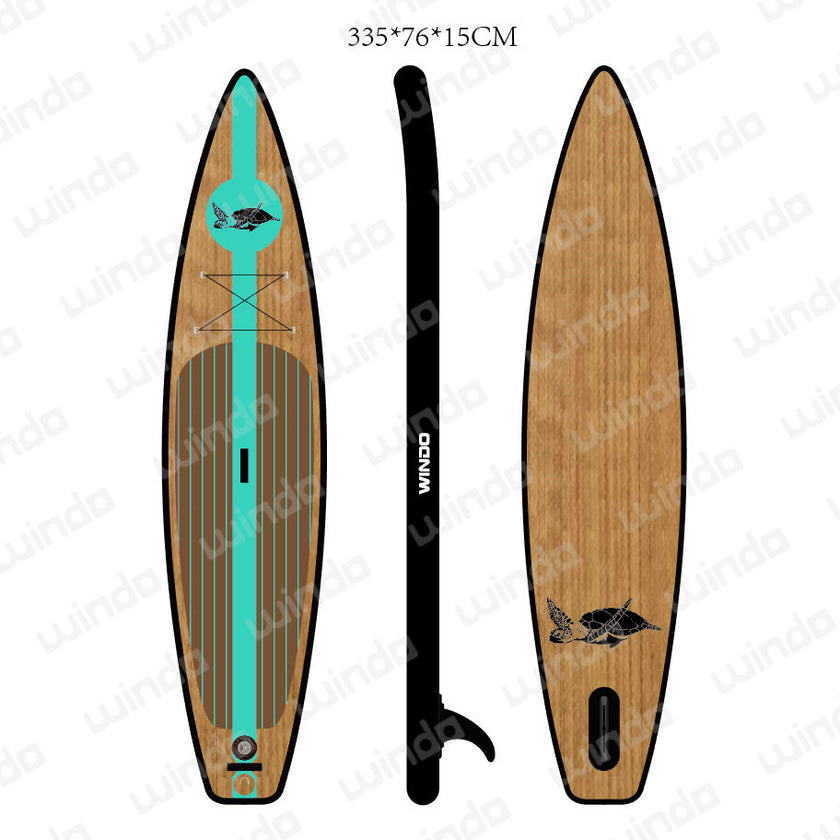 Stock Wood Print Inflatable Paddle Board