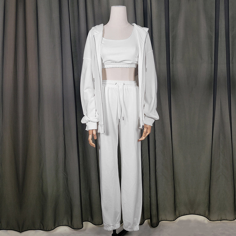 Toppies Women's Tracksuit 3pcs Set – Hoodie, Crop Top & Sweatpants