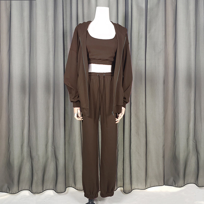 Toppies Women's Tracksuit 3pcs Set – Hoodie, Crop Top & Sweatpants