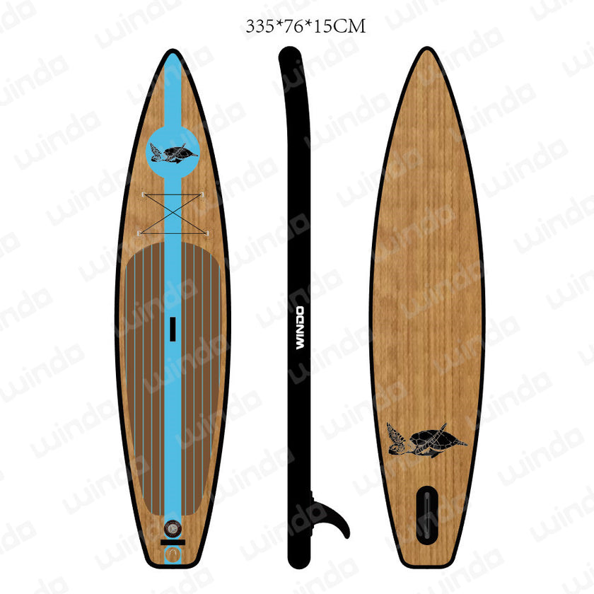 Stock Wood Print Inflatable Paddle Board