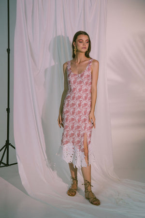 Eros Midi Dress in Canyon Rose Floral Print