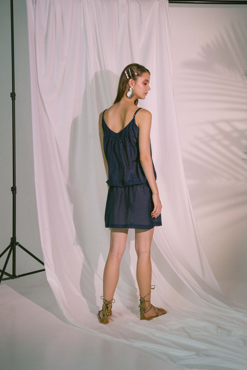Ludus Beach Dress in Navy