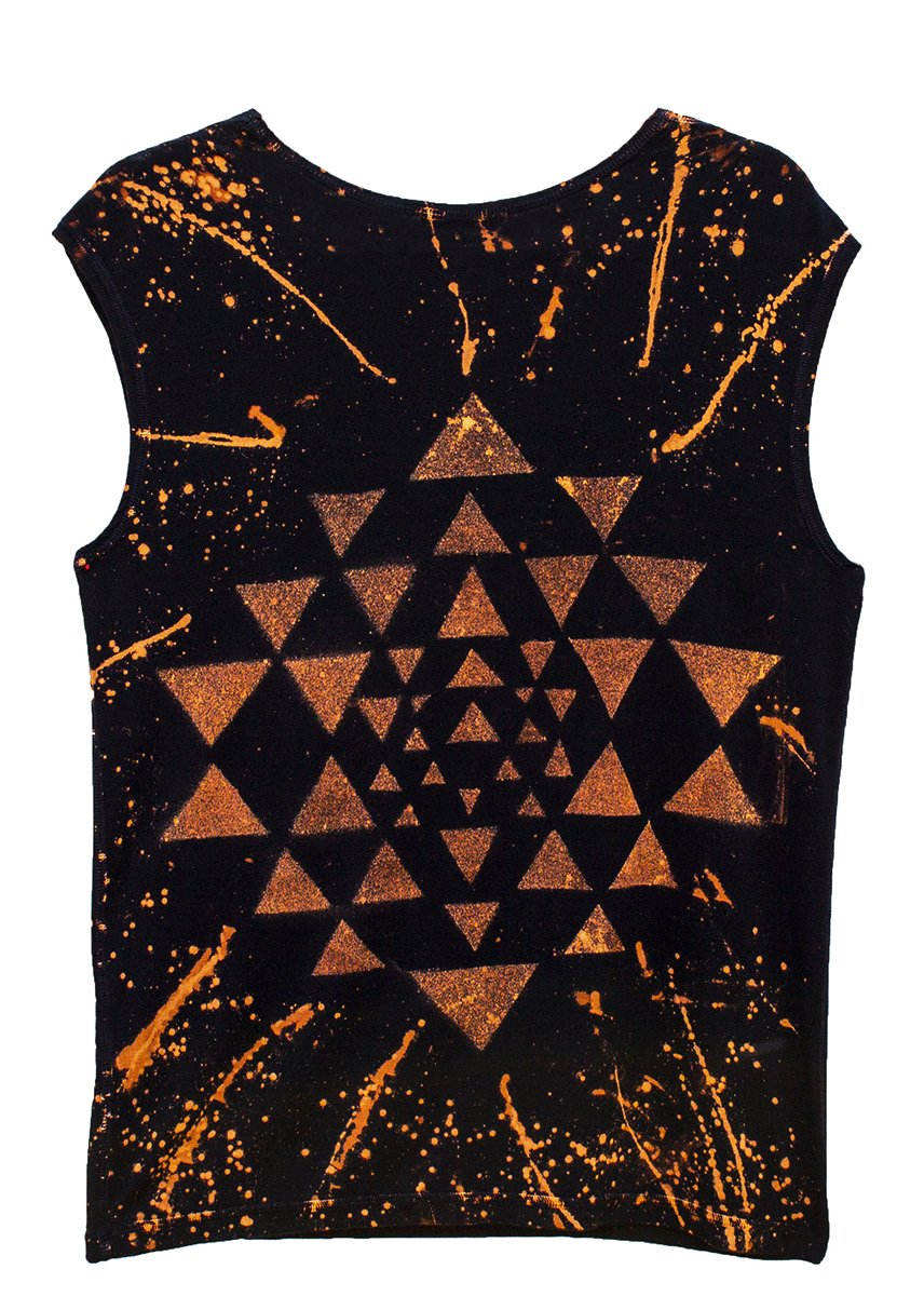 Star Yantra Yoga Tee Black