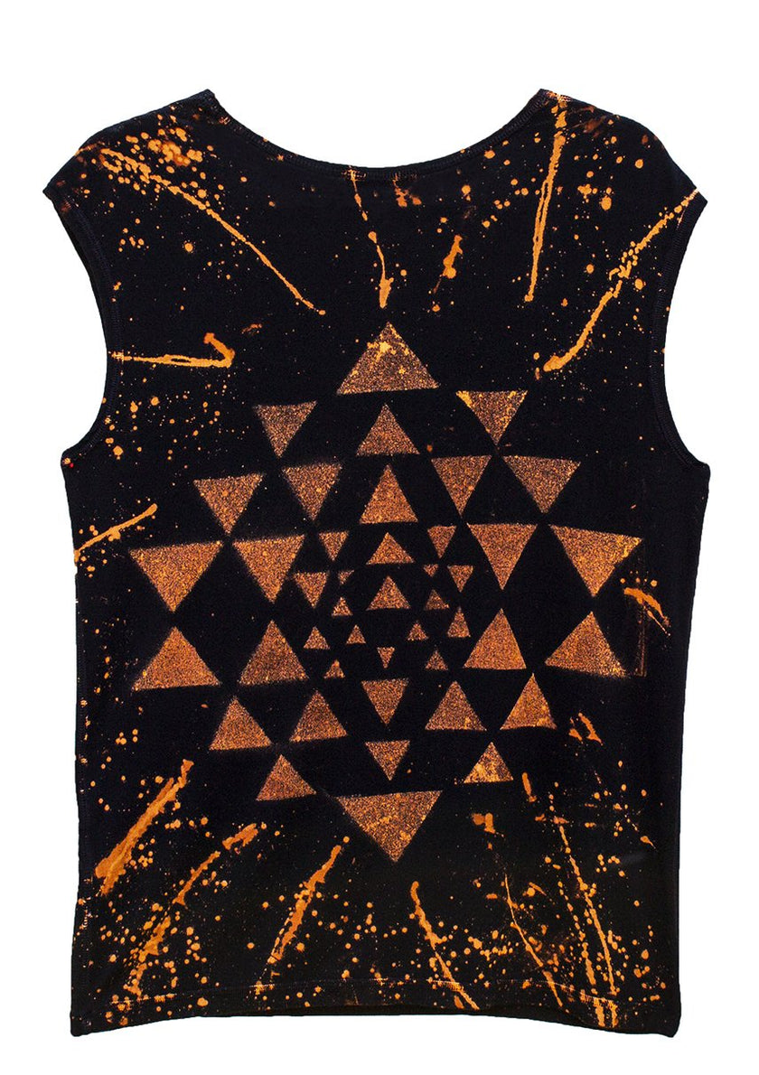 Star Yantra Yoga Tee Black