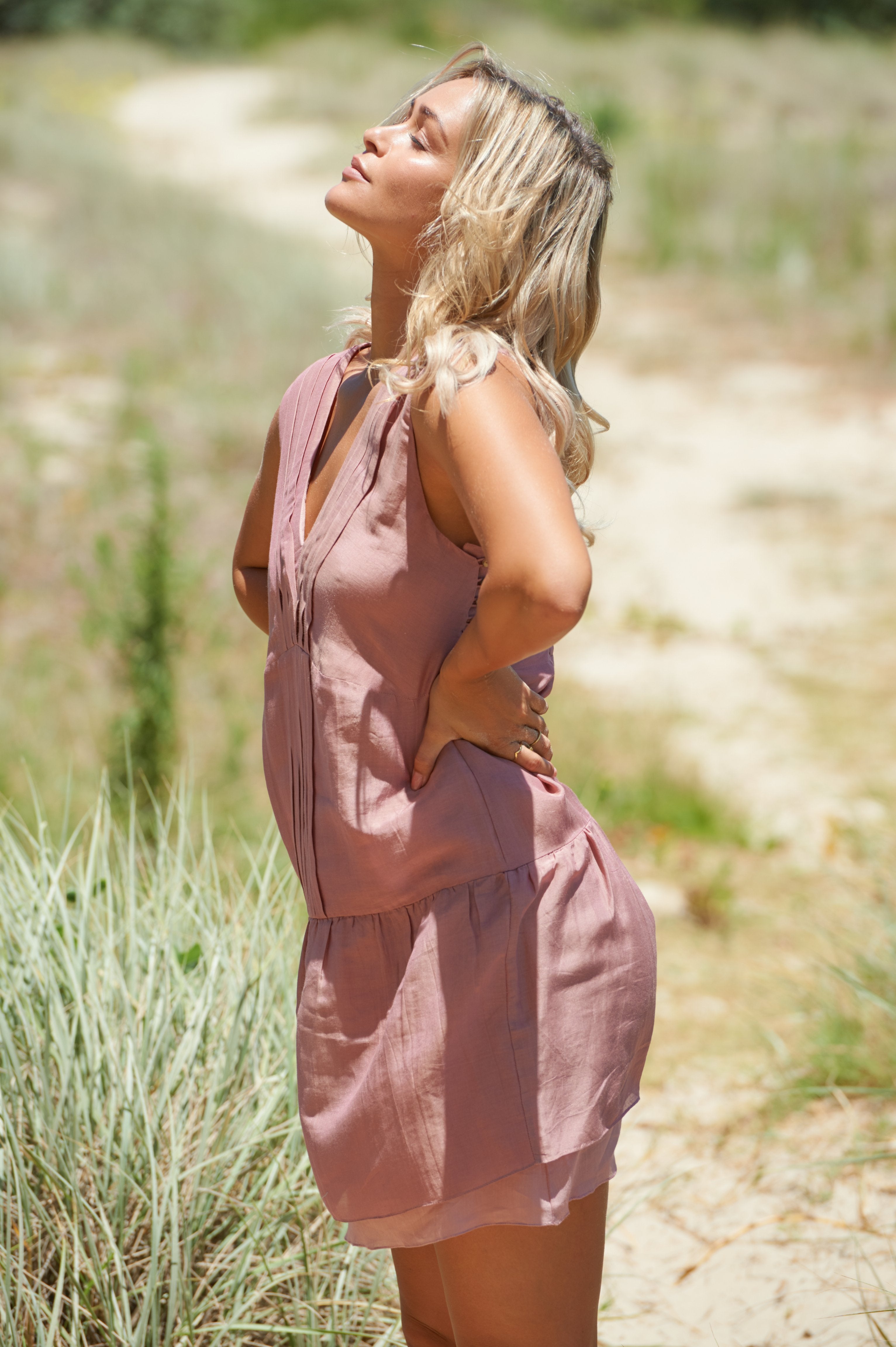 Bondi Dress in Dusky Pink