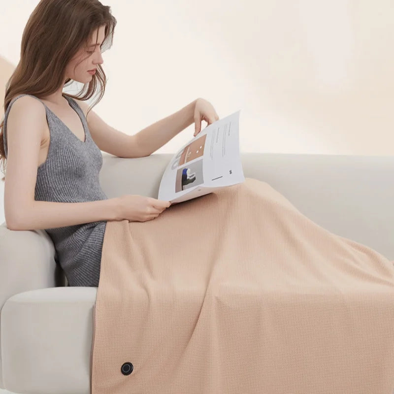 Cozy Comfort: Portable USB Heated Blanket Shawl for On-the-Go Warmth