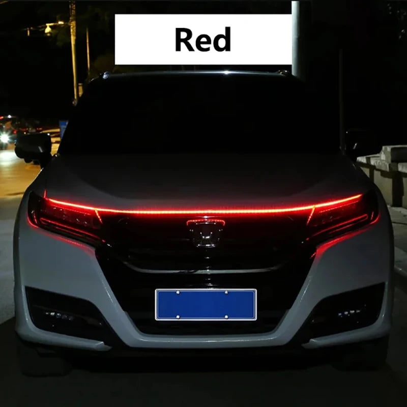 LED Daytime Running Lights Car Hood Decorative Ambient Lamp 12V With Scan Effect