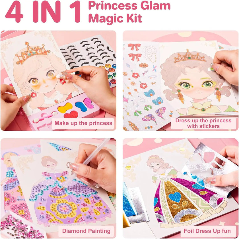 Sparkle & Dream: Princess 3-in-1 Dress-Up Set for Magical Makeovers