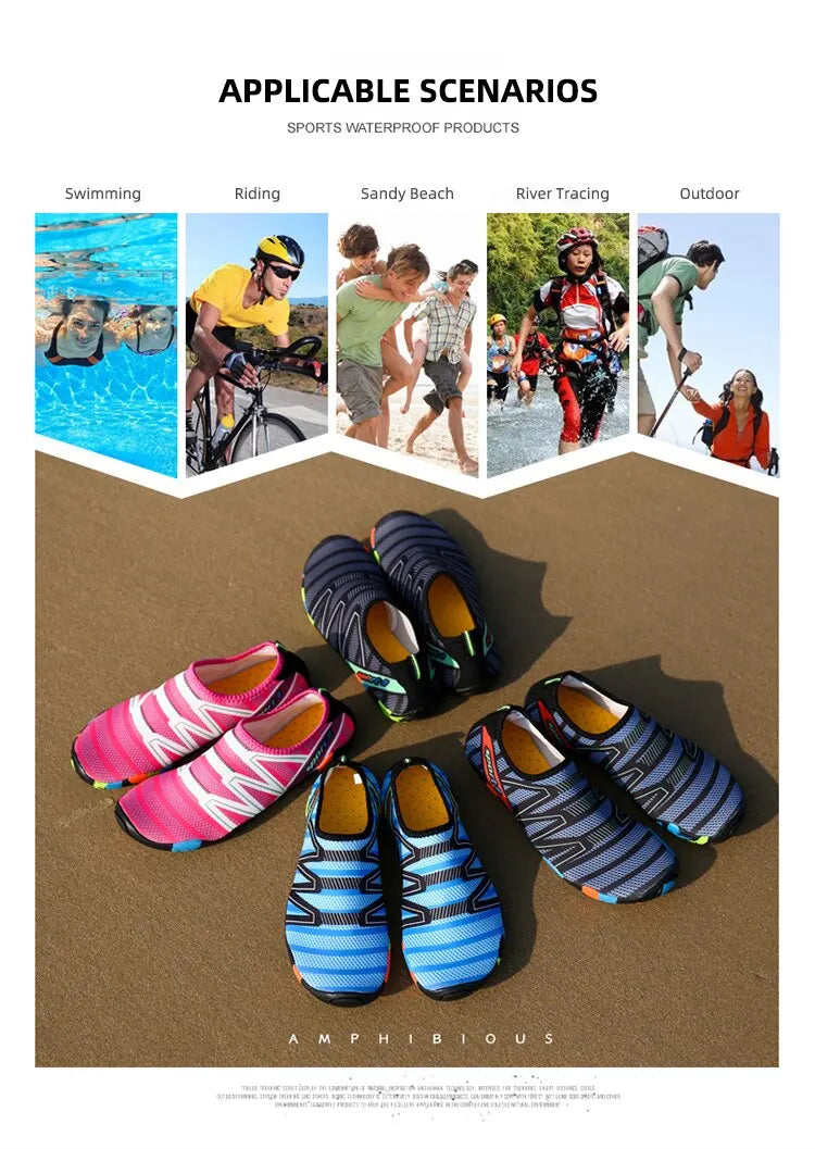 Feslisho Quick Drying Beach Water Shoes Unisex Swimming Aqua Slippers Barefoot Surfing Upstream Sneakers Light Seaside