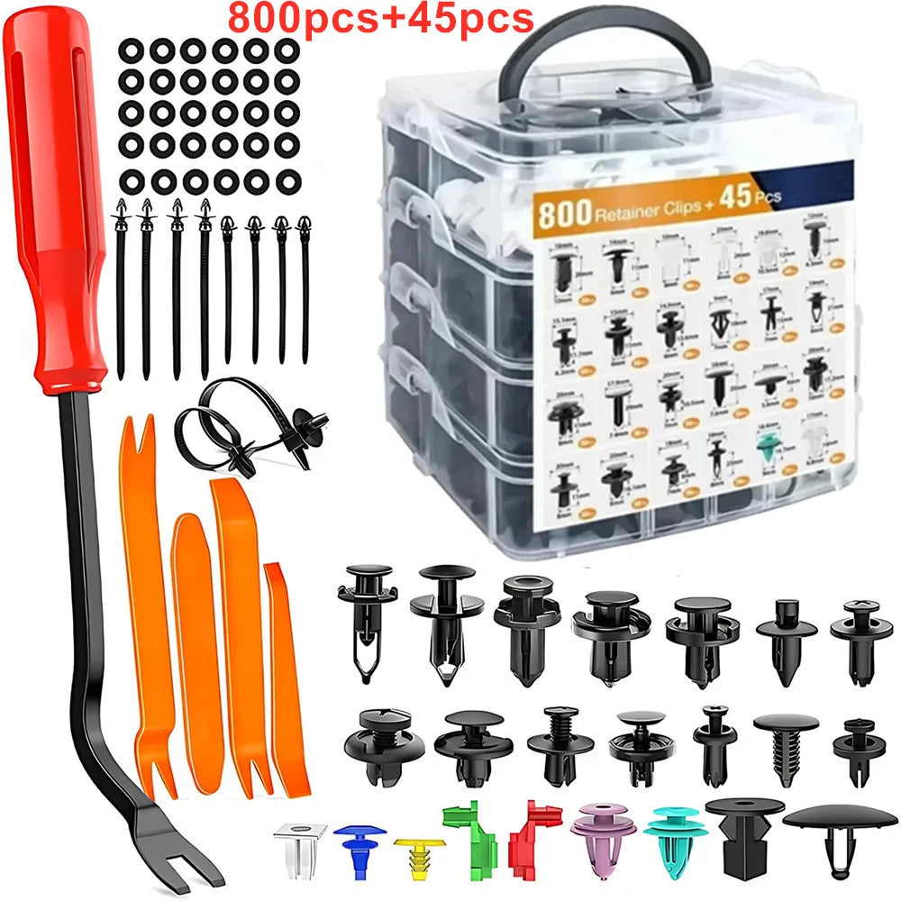 725-Piece Car Clip & Fastener Kit – Ultimate Removal & Replacement Tool!