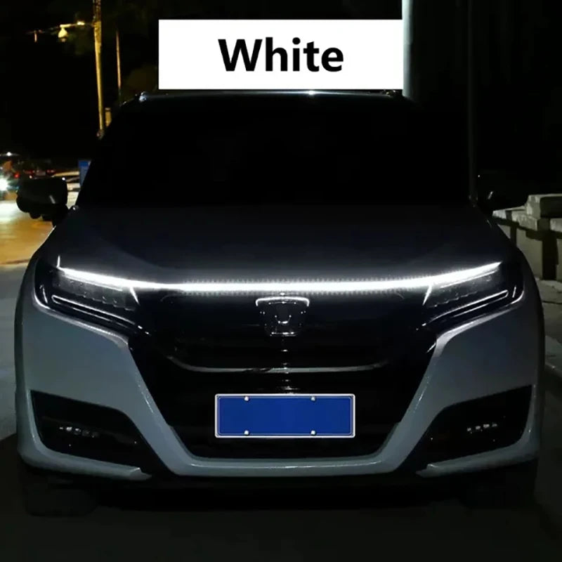 LED Daytime Running Lights Car Hood Decorative Ambient Lamp 12V With Scan Effect