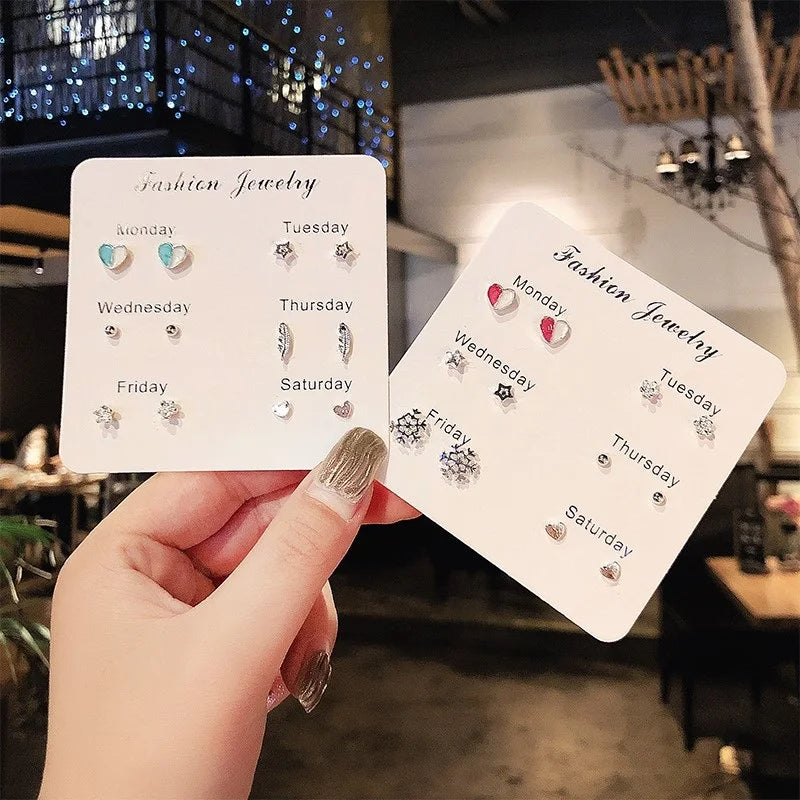 S925 Silver Mini Stud Earrings Set – Elegant, Simple & Cute Jewelry for Women & Girls™