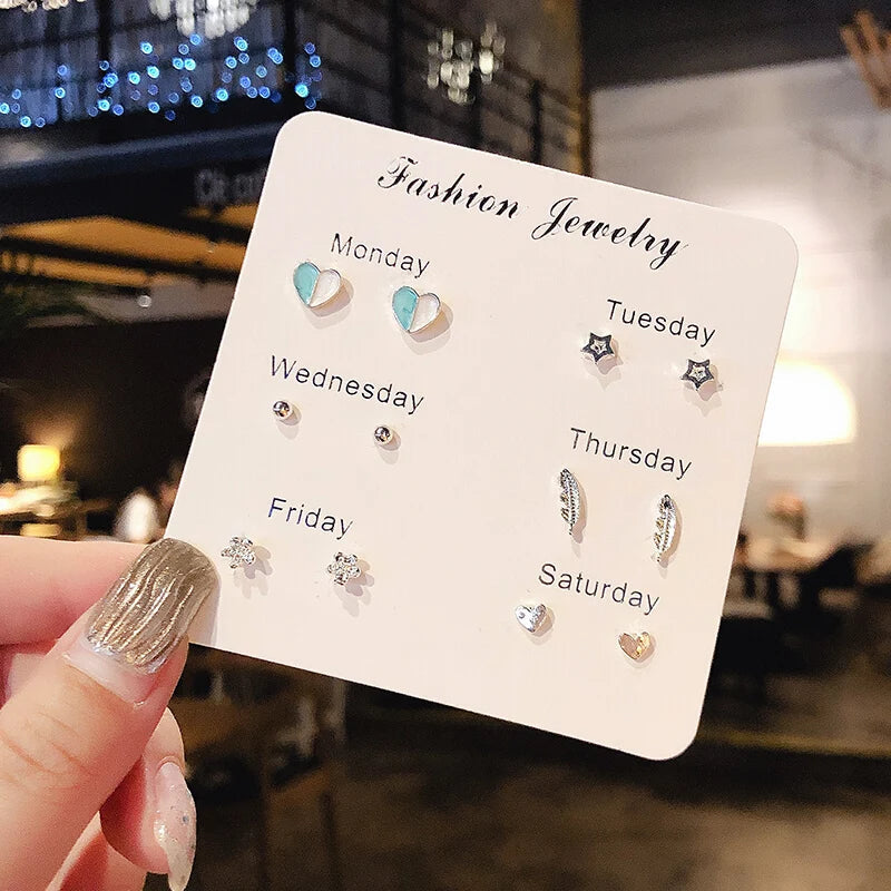 S925 Silver Mini Stud Earrings Set – Elegant, Simple & Cute Jewelry for Women & Girls™