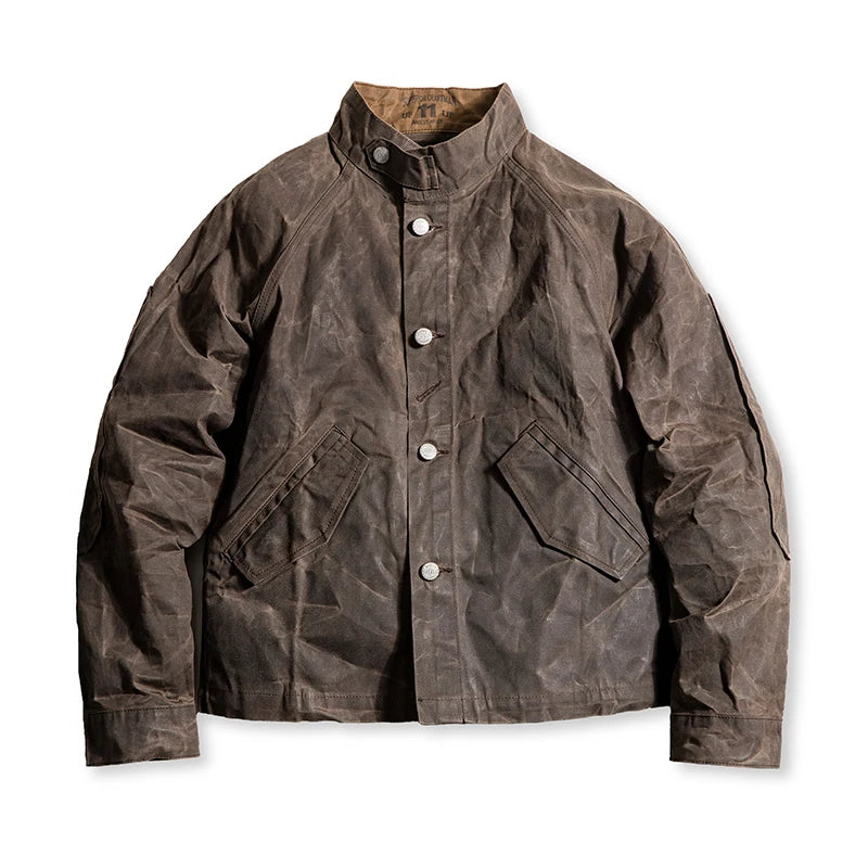 Maden Stand Collar Oil Waxed Jacket Ⅲ