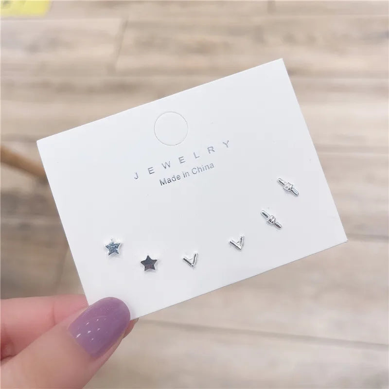 S925 Silver Mini Stud Earrings Set – Elegant, Simple & Cute Jewelry for Women & Girls™