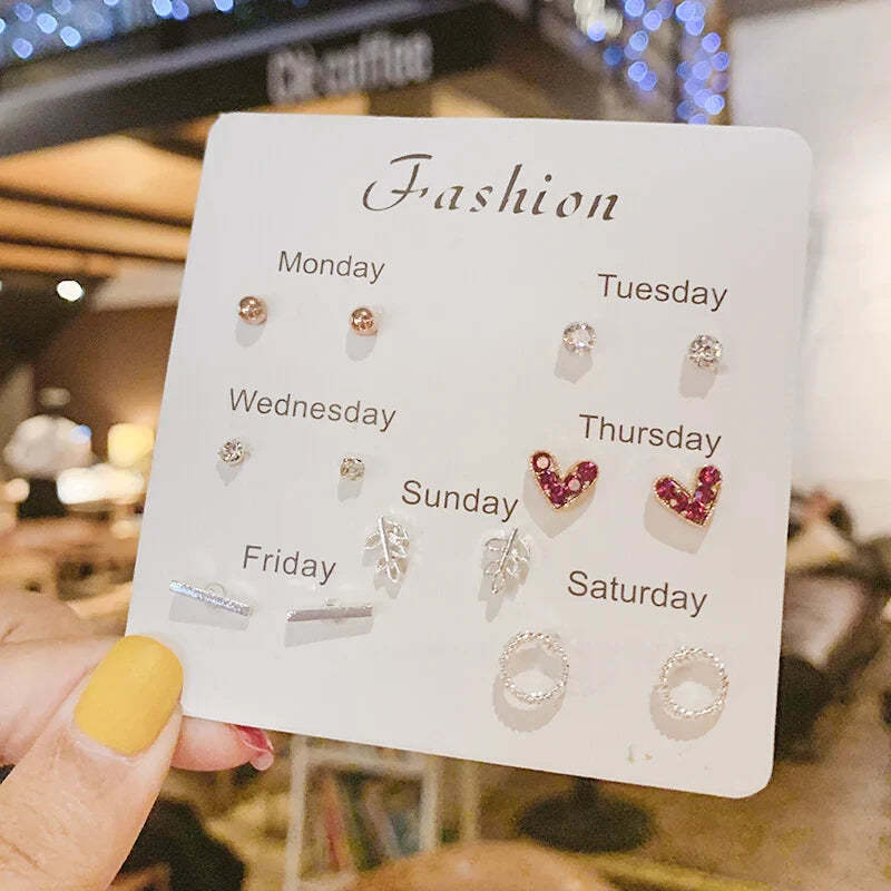 S925 Silver Mini Stud Earrings Set – Elegant, Simple & Cute Jewelry for Women & Girls™