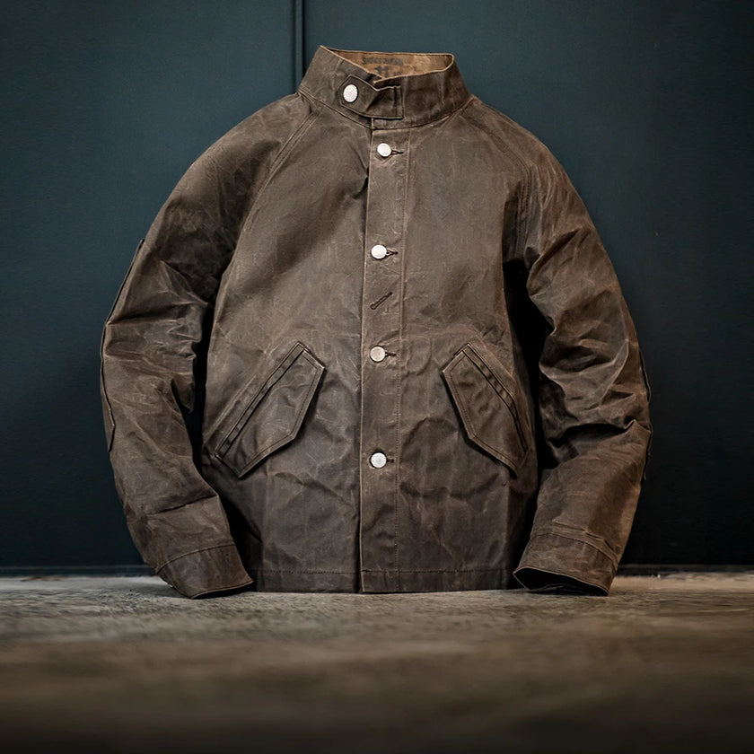 Maden Stand Collar Oil Waxed Jacket Ⅲ