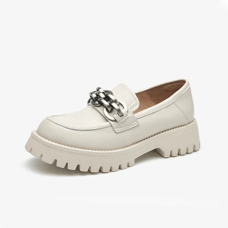 Chunky  Genuine Cow Leather Loafers