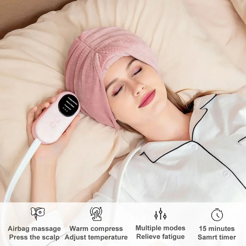RelaxPro: Heated Air Pressure Head Massager for Ultimate Stress Relief
