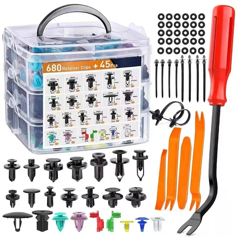 725-Piece Car Clip & Fastener Kit – Ultimate Removal & Replacement Tool!
