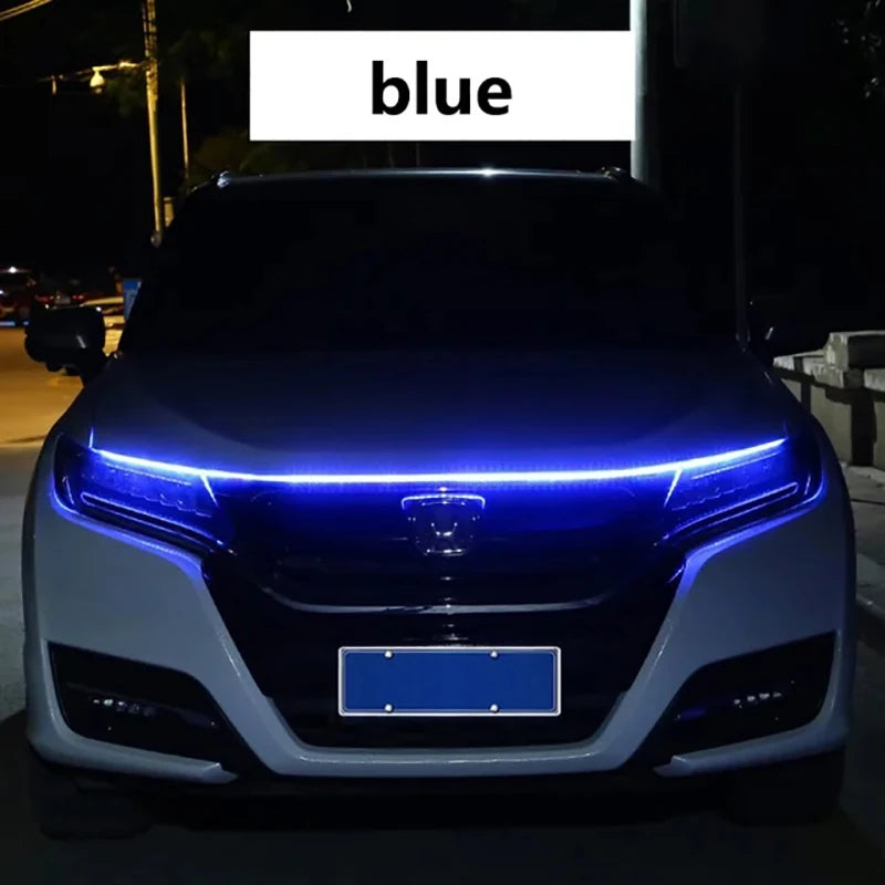 LED Daytime Running Lights Car Hood Decorative Ambient Lamp 12V With Scan Effect