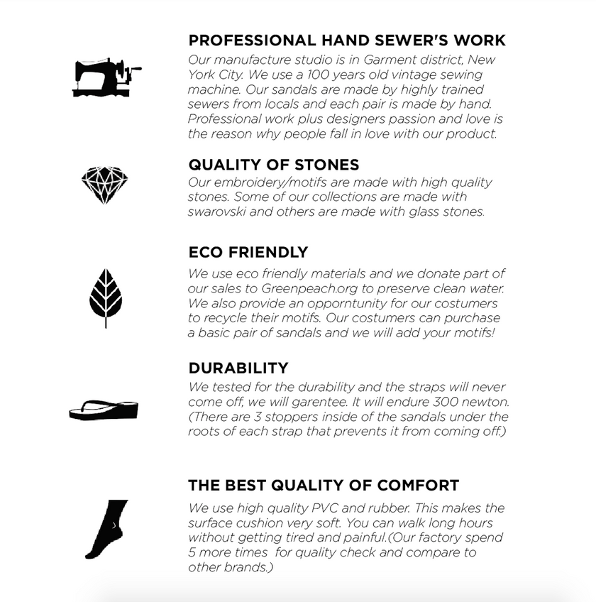 Red Heart - Rhinestone Mid Wedge Flip Flops