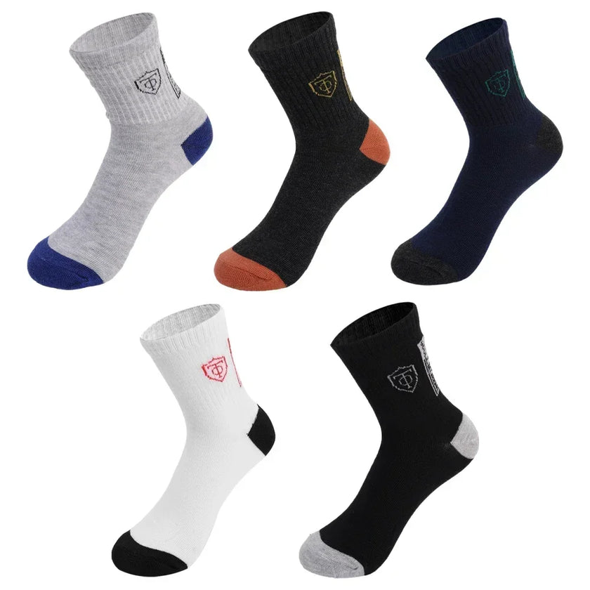 10pairs Breathable Cotton Sports Stockings Men Bamboo Fiber Autumn and Winter Men Socks Sweat Absorption Deodorant Business Sox