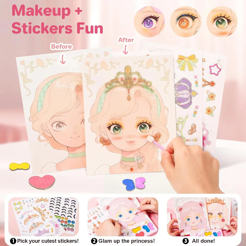 Sparkle & Dream: Princess 3-in-1 Dress-Up Set for Magical Makeovers