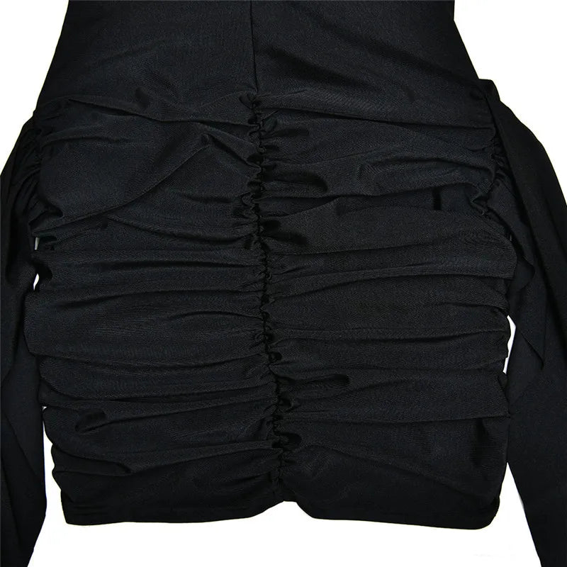 Turtleneck Sleeveless  Mini Dress