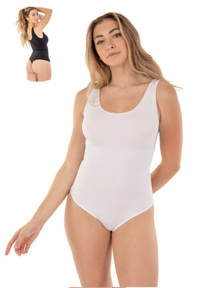 Seamless Shaping Bodysuit With Thong Bottom 2 Pack
