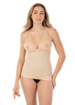 Body Beautiful Women's Smooth and Silky Slimming Top With Sexy Lace Nude