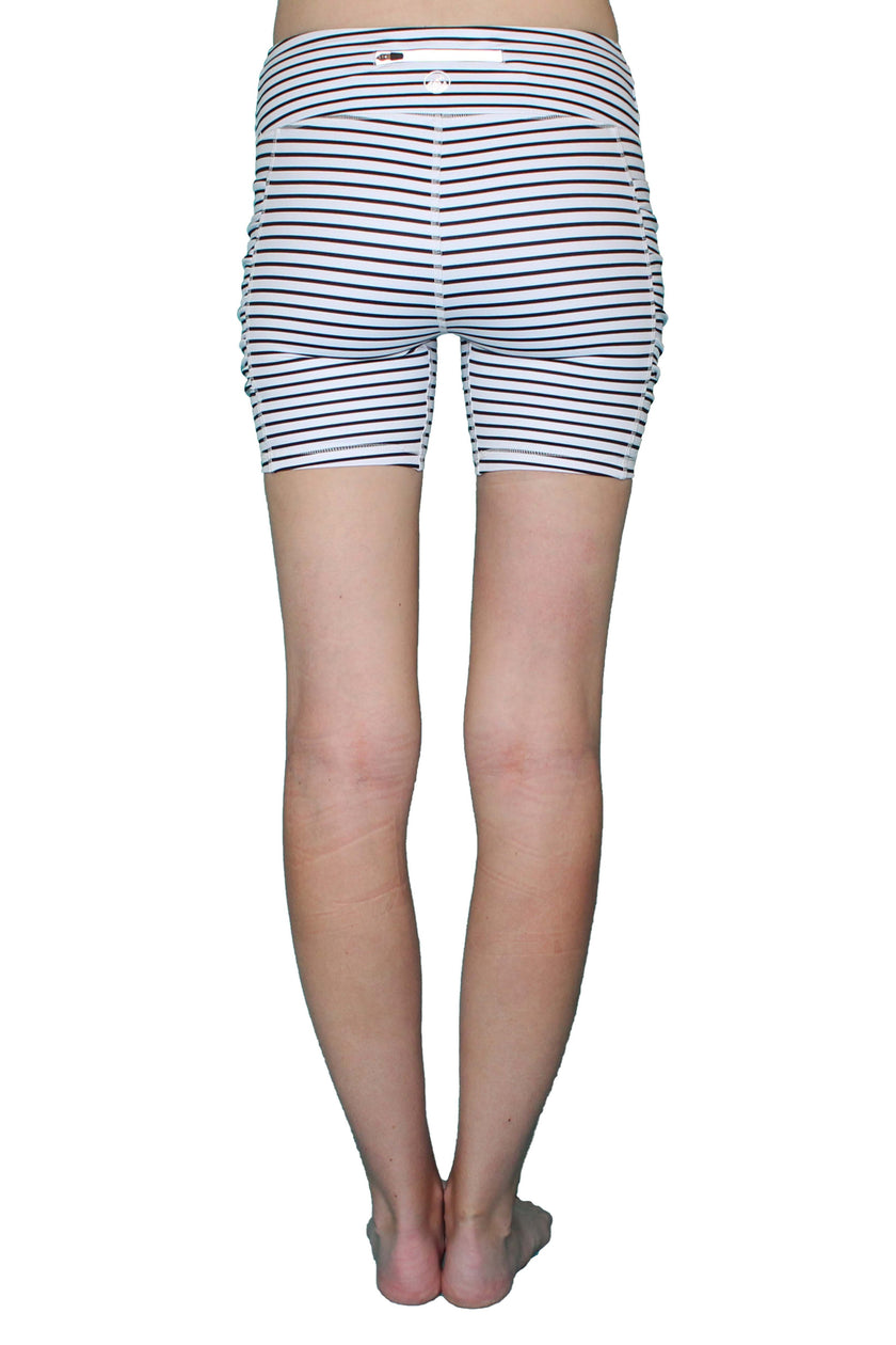 Black & White Stripe 5 Inch - Pocket Short