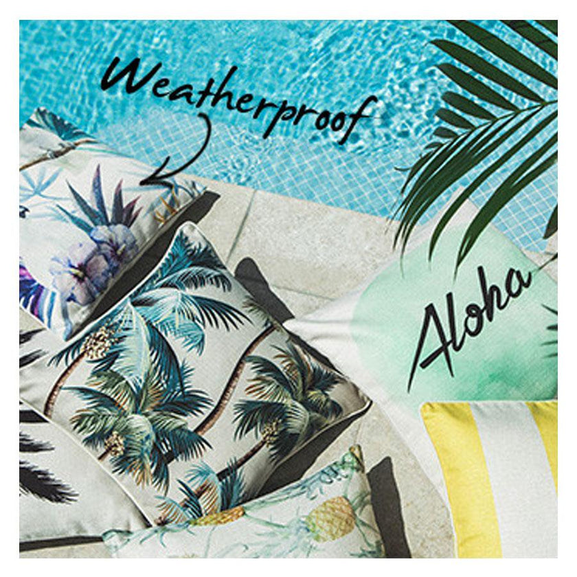 Cushion Cover-With Piping-Palm Trees Natural-60cm X 60cm