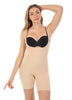 Wear Your Own Bra Bodysuit Shaper With Targeted Double Front Panel Nude