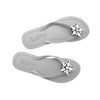 One Star - Rhinestone Embellished Flat Flip Flops Sandal