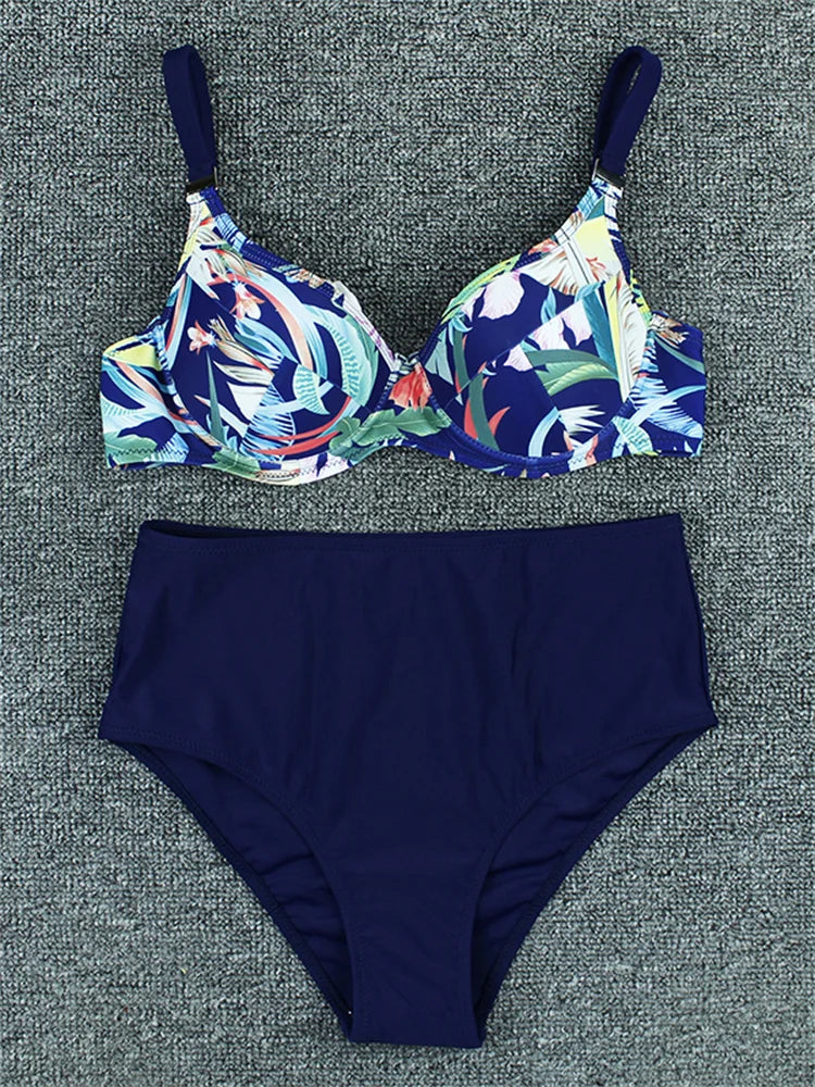 Printed Push-Up Bikini Set - Brazilian Summer Beachwear