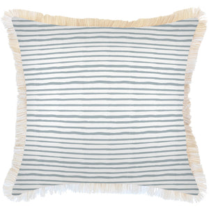 Housse de coussin-Franges côtières-Rayures de peinture fumée-60cm X 60cm