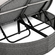 2-Person Rattan Daybed w/ Adjustable Back, Cushions & Pillows