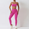 Women's 2-Piece Yoga Set with High Waist Leggings and Sports Bra