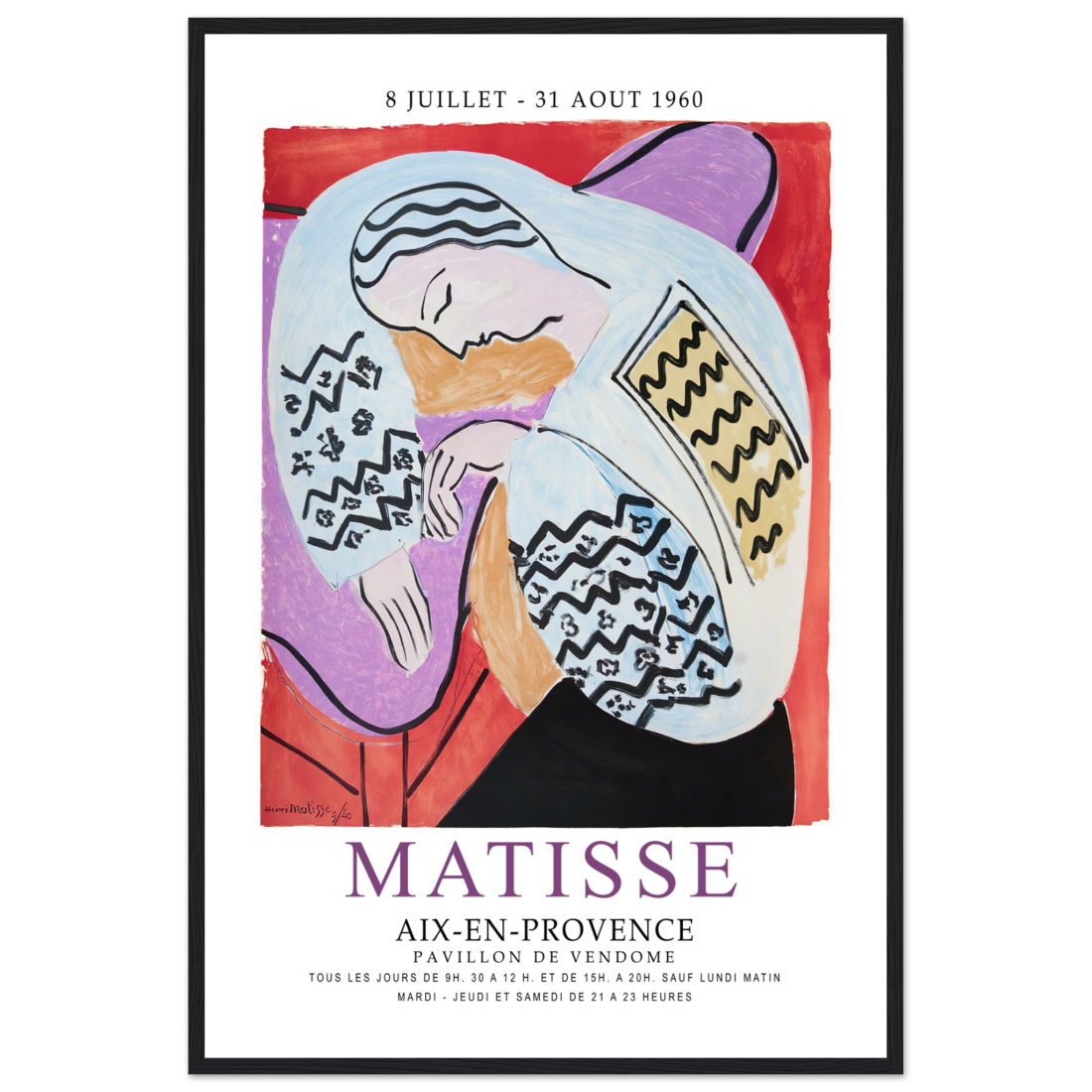 Henri Matisse le Rêve - Affiche de l'exposition Aix-En-Provence