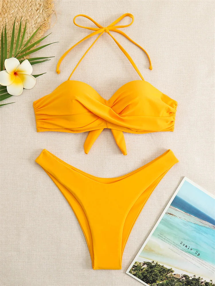 Ensemble bikini push-up imprimé - Maillot de bain pour la plage et la natation