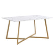 Modern Faux Marble 6-Piece Dining Set: 60