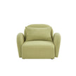 Green Teddy Fabric Lazy Sofa Chair