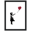 Banksy la fille avec une oeuvre de ballon rouge Poster