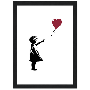 Banksy la fille avec une oeuvre de ballon rouge Poster